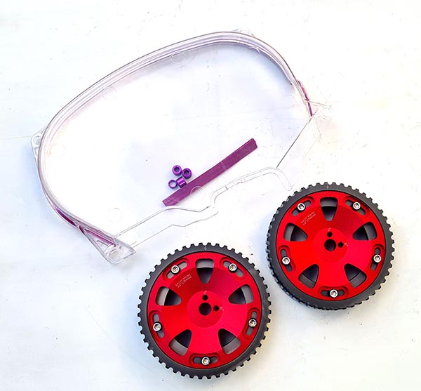 Adjustable Cam Gears Mitsubishi 4G63 EVO 4-8 and clear cover set