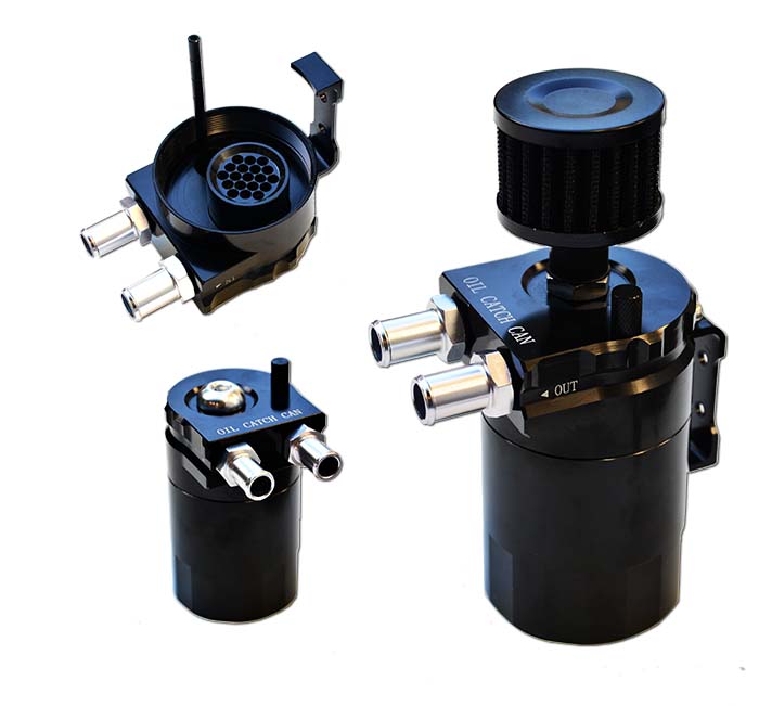 Baffled oil catch can - compact breather