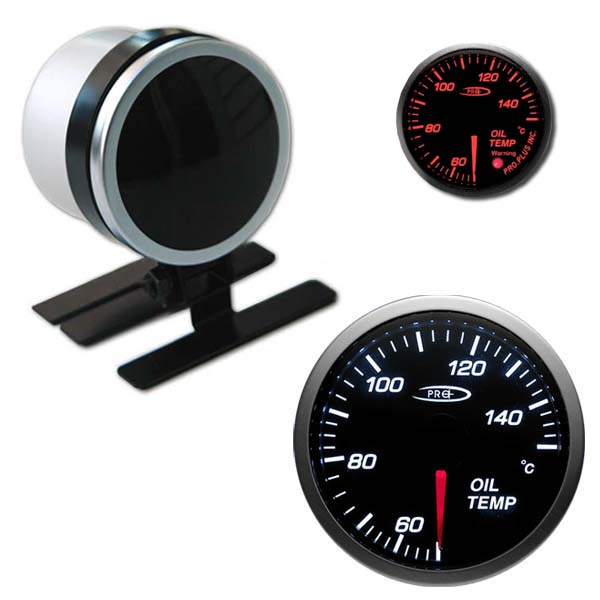 Pro+ black face oil temp gauge - stepper motor