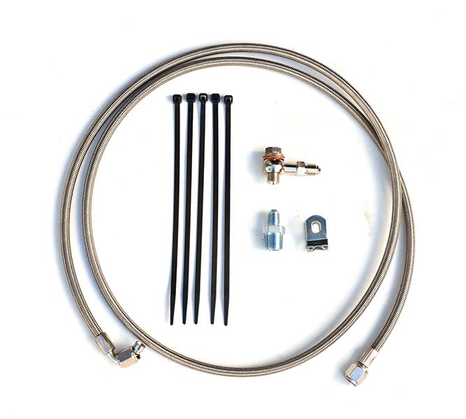 Turbo oil feed kit TD05/TD06 EVO 4-9 oil filter housing type - Kinugawa