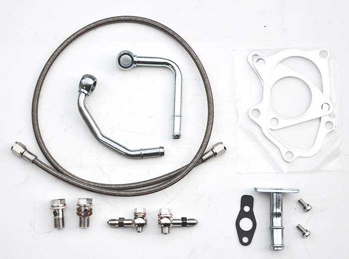 Turbo oil and water line install kit Subaru TD05 TD06 Kinugawa