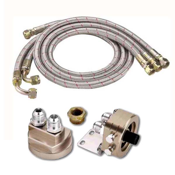 Oil filter relocation kit - 3 line remote kit
